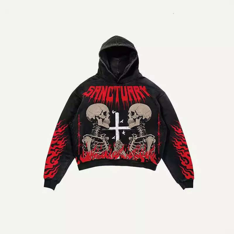 Skeleton 3D printed for both men and women, casual pullover hoodie