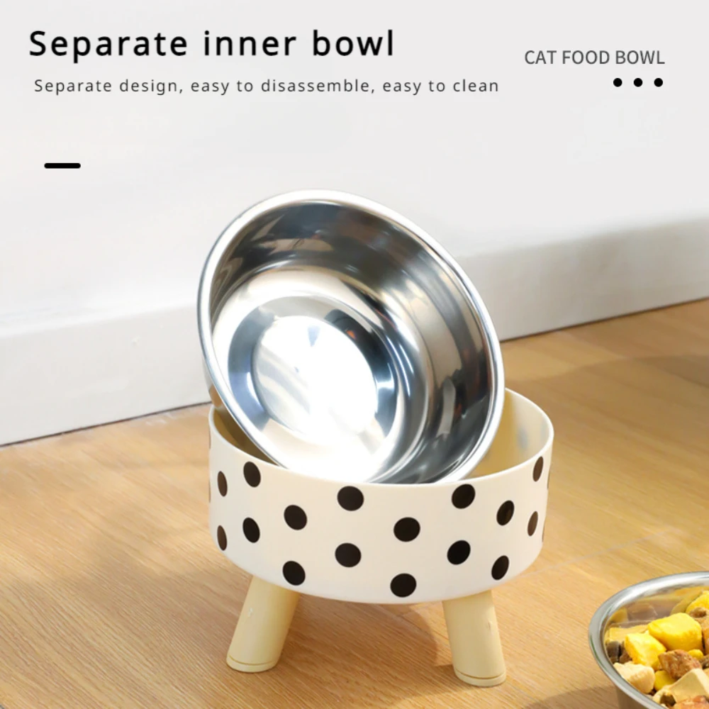 189032 Stainless steel cat bowl, wear-resistant, antibacterial, easy to rinse, no dirt accumulation after long-term use