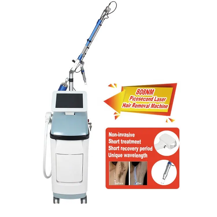 2 In 1 Picosecond Q switch tattoo removal laser 808 hair removal pico laser carbon peeling 808nm diode laser permanent epilator sr skin rejuvenation f