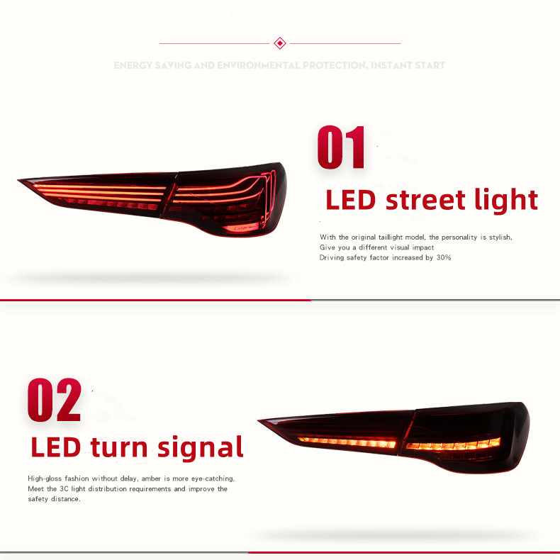 Auto Taillights For 4 Series G22 G82 M4 CSL European 20 19-2023 LED Sequential Turn Signal Animation Taillight Brake Lights