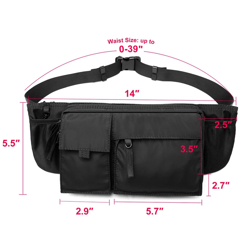 MOYYI Waterproof Men Crossbody Bag Casual 7.9inch Multi-Layer Shoulder Bags Hip Hop Chest Bag Zipper Phone Tactical Waist Bag