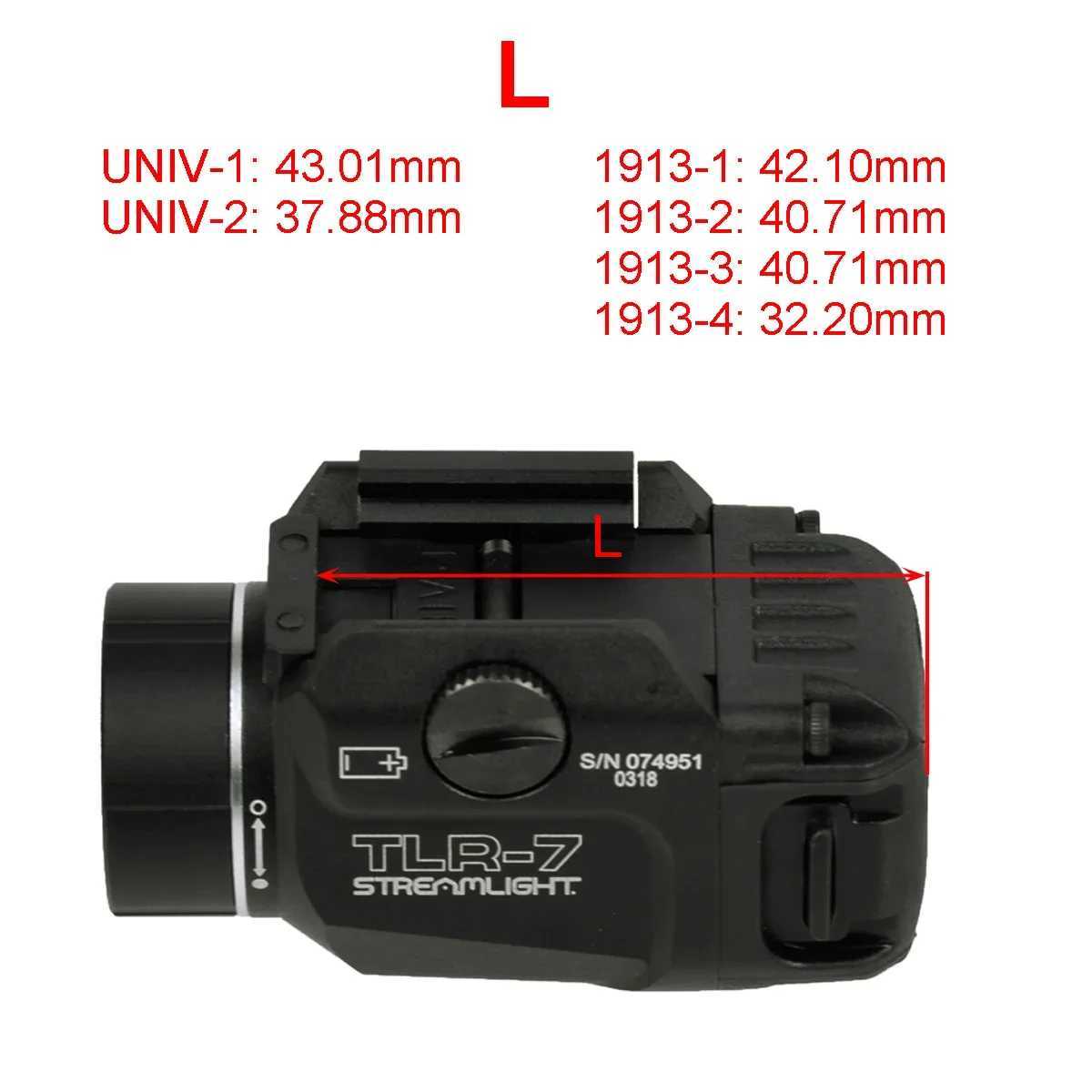 Tactical TLR-1 TLR-7 Weapon Gunner Flashlight Metal 1000 lumens TLR7 LED Flash 20mm Glock 17 Airgun TLR1 Reconnaissance Torch M250110