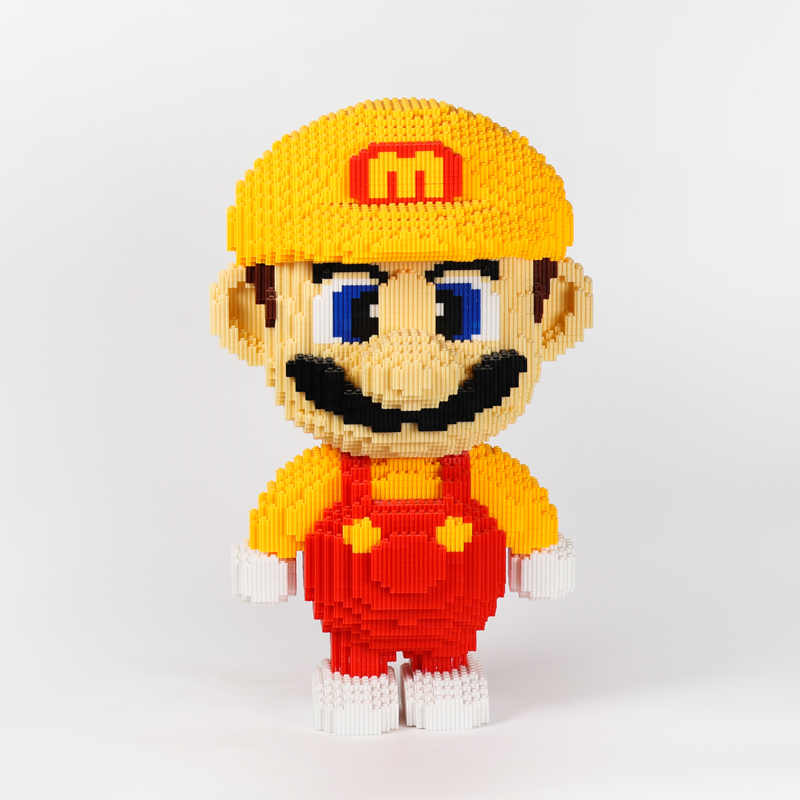 42cm high Hi Caipin Yellow Mary Children's adult educational building blocks particles assembled toys