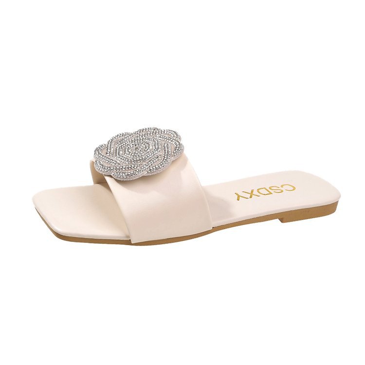 Women Slippers Fashion wer Design New Trendy Plus Size Dia Slip-on Outdoor Indoor Wear Triple Black Beige Gold hot Free shipping