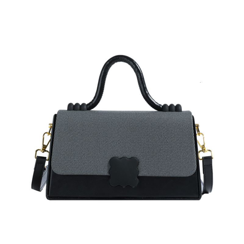 Bag Handheld Versatile Box 2025 New Color Contrasting Beautiful Small Square Style Cross Single Shoulder Women's Bag Trendy