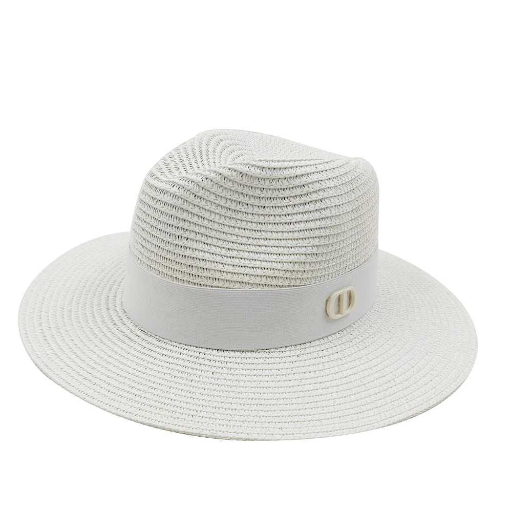 HatPanama Jazz Hat New Summer Wens Hat Outdoor Straw Hat Sun Protection Beach Hat Neutral Straw Hat X250109