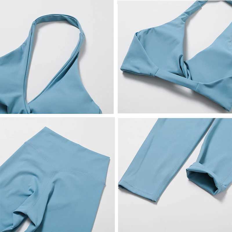 2Pcs Gym Yoga Set Workout Clothes for Women Sportswear Push Up Sports Bra High Waist Leggings Sexy Fitness SuitsXJ250109