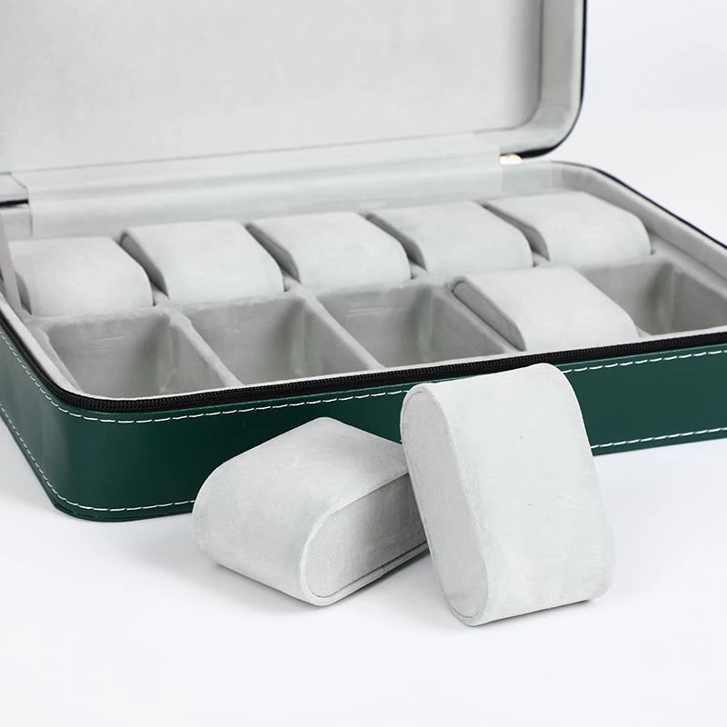 24681012 Slot Watch Box Portable Travel Zipper PU Leather Storage Case Display for Business Trips and Gifts 250109
