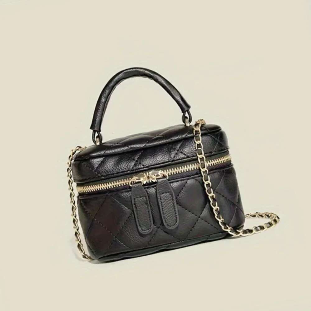 Fashionable Mini Grid Slant Style PU Shoulder Bag Outdoor Women's Leisure Designer Handbag And Wallet