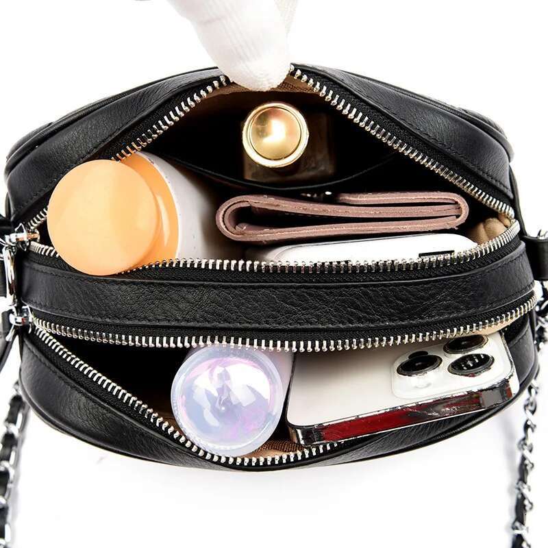 New Leather Handbag Summer Women's Crossbody Fashion Chain Underarm For Girls Versatile And Niche Mobile Phone Bag