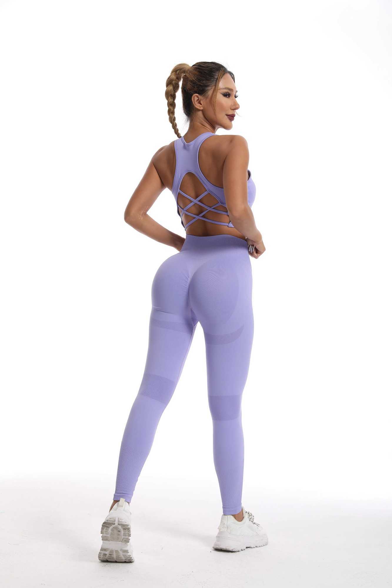Womens tracksuit Fitness Yoga Sets Sportswear Workout Sports Bra+High Waist Leggings Gym Clothing Seamless Sports SuitsXJ250109