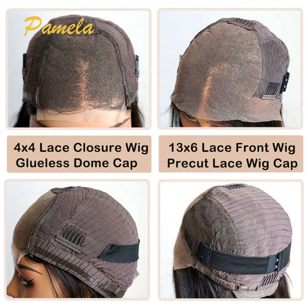 250% Density Highlight Straight Wave 1B/4 Color 13X6 HD Transparent Lace Front Human Hair Wig Glueless Ready To Wear And Go