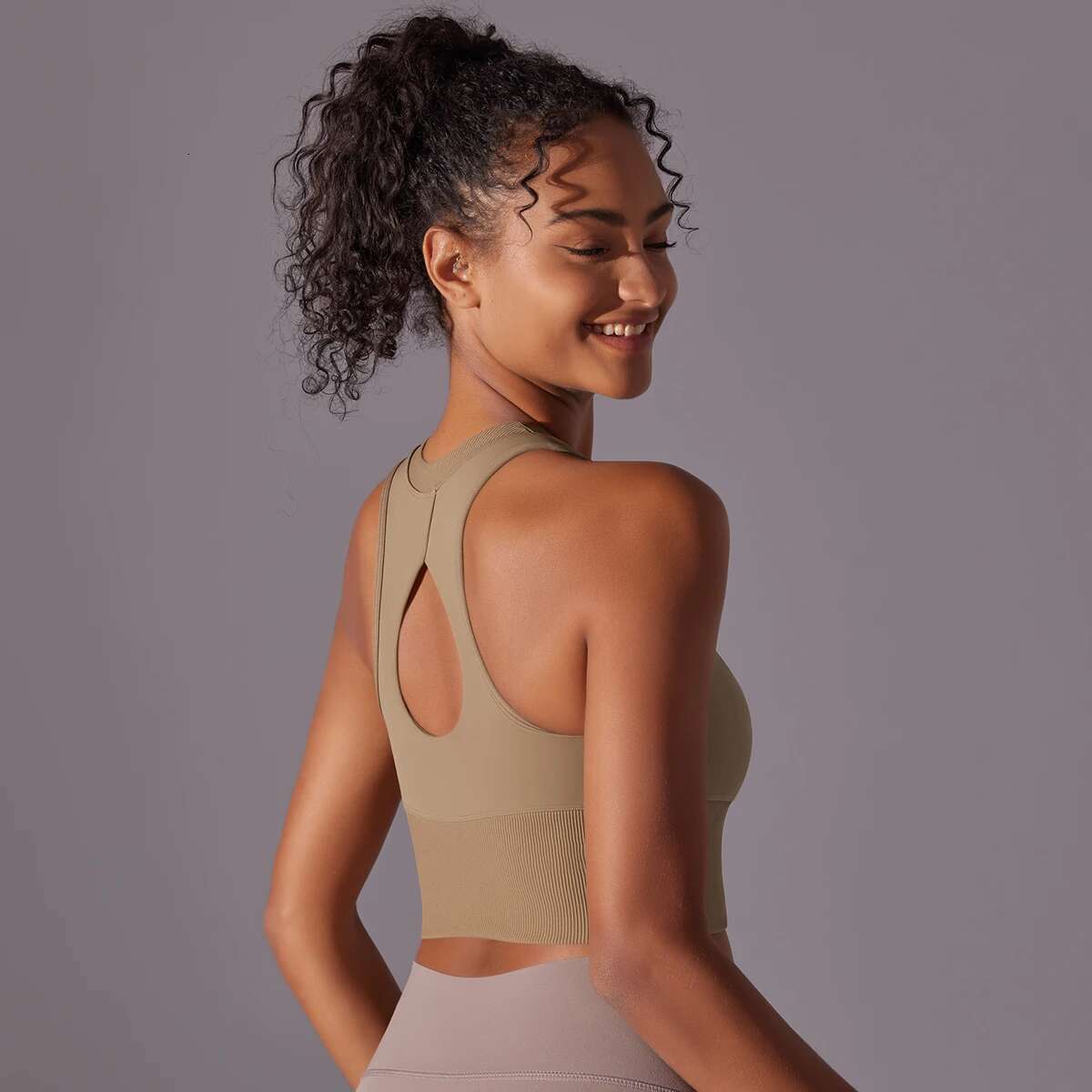 Tops For Women Knit Solid Color Shaping Fiess Sports Running Sleeveless Tank Top Back Cutout Yoga Clothing