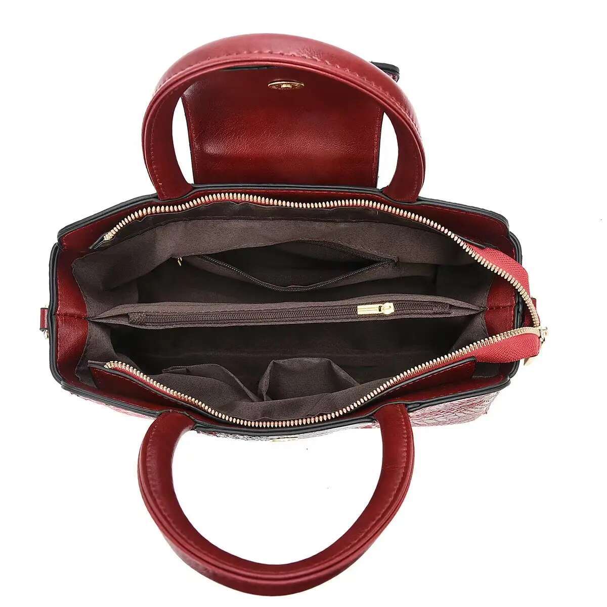 Women's Trendy Pillow Bag Textured Crocodile Print Tote Bag Crossbody Worn Over The Shoulder
