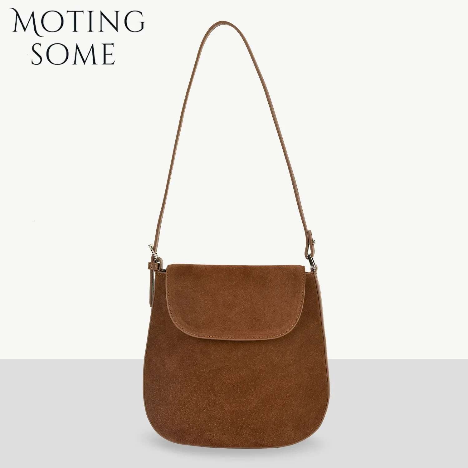 Motingsome 2025 Winter Bags Woman Natural Suede Leather Mini Tote Retro Messenger Shoulder Purse Crossbody Saddle Bag