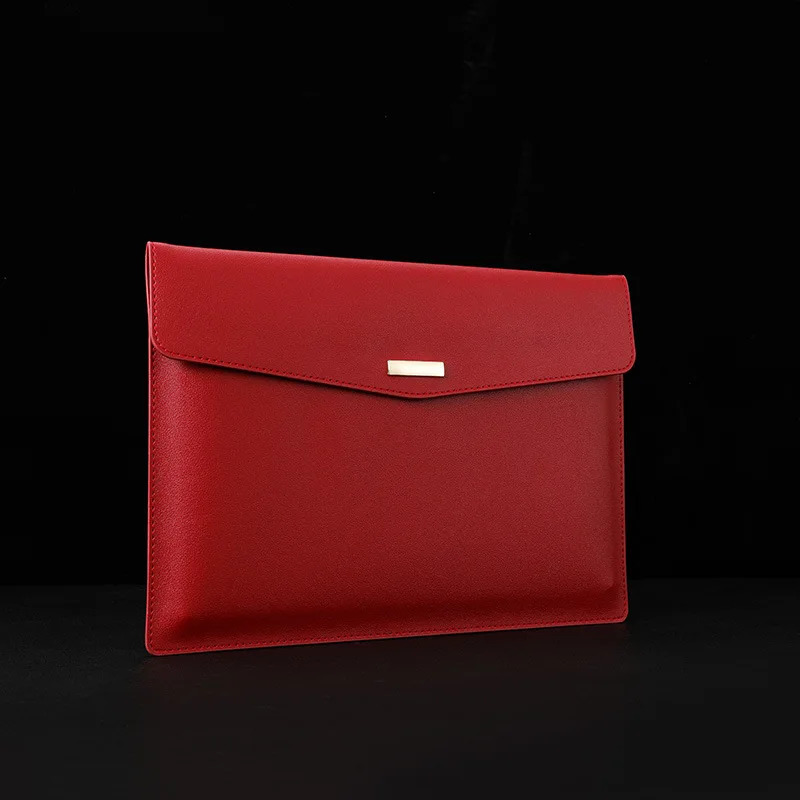Designer Bag Leather File Folder Large Capacity Document Bag Business Briefcase Magnetic Button Waterproof Laptop Cases Office Organizer 250107