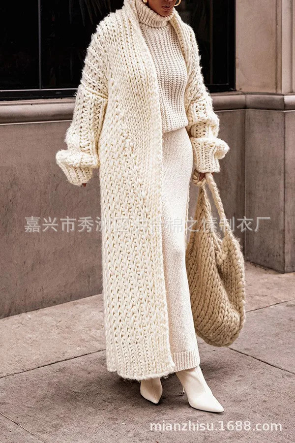 Hollow Out Women Sweater Spring and Autumn Cardigan Coats Casual Solid Knitted Cardigan Loose Clothes Women Oversized Cardigan 250106