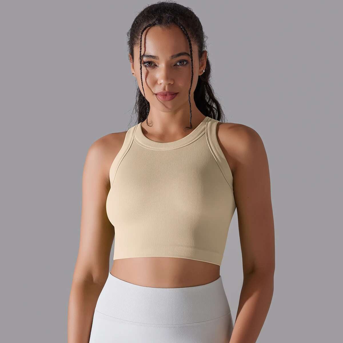 2 Tier Women Sexy Yoga Bra High Support Impact Sports Underwear Running Quick Drytank Top Fiess Gym Padded Bralette