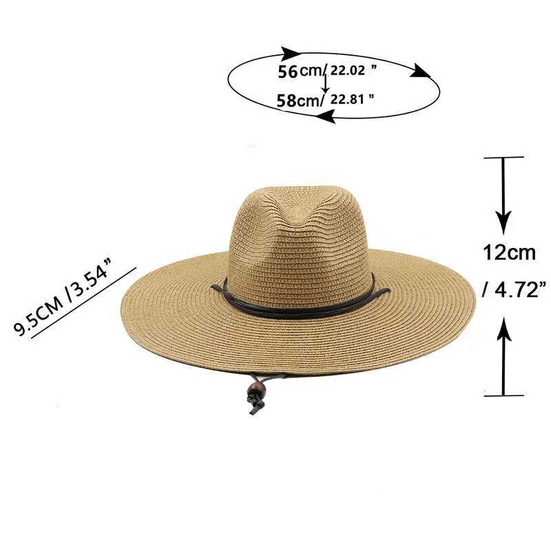 10.5CM Brim large straw hat suitable for Wenmen Jazz Fes cooling sun hat summer breathable elegant womens party hat complete set X250109