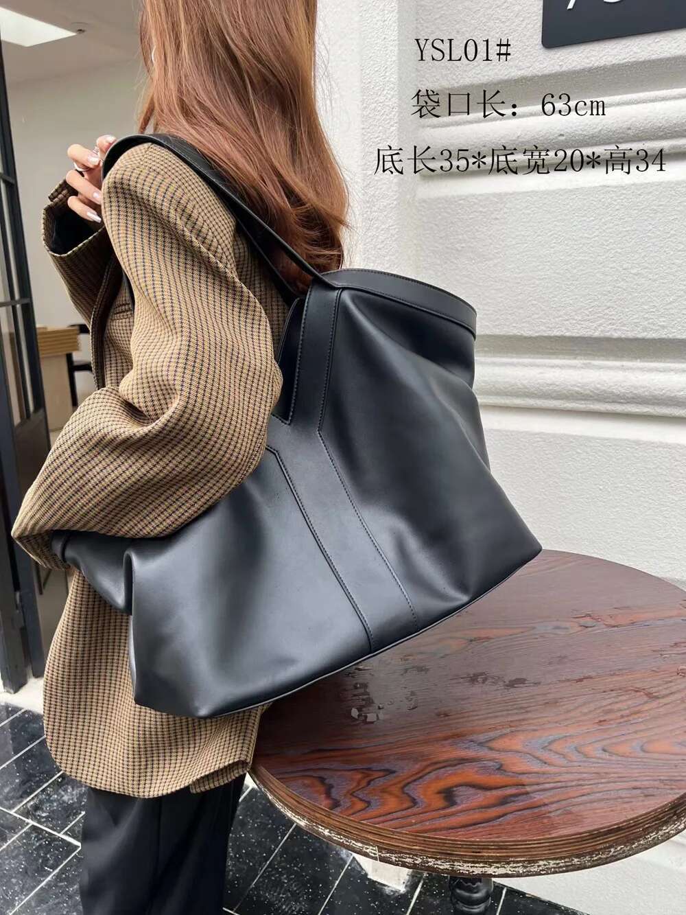 Women's Loose Leather Bag Lady All-Match Large Capacity Tote Cross Border Shoulder And Underarm Tote