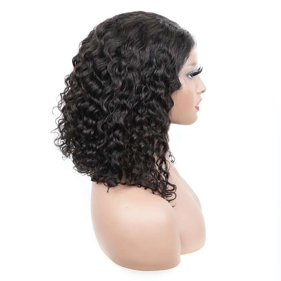 Wear And Glueless Hair Wig Brazilian Water Wave Short Bob 4X4 Lace Closure Pre Plucked Human Wigs Ready To Go
