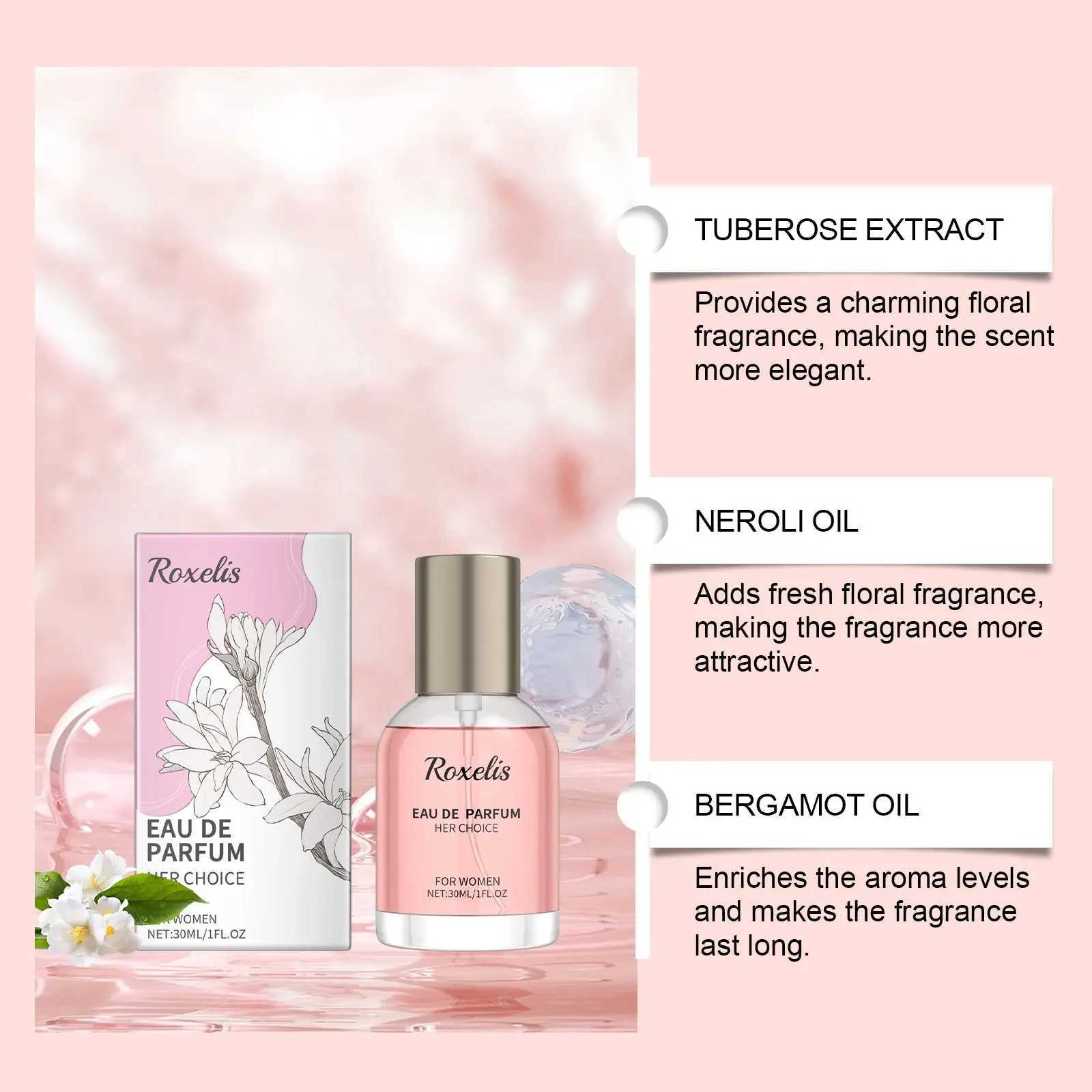 Womens elegant perfume Persistent floral fragrance Fresh Exudes Gentle and charming relieving dating light perfume Sweet perfume De Toilette W250110