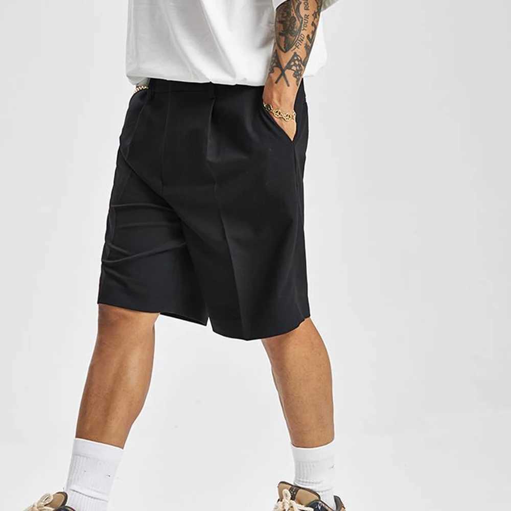 High Quality Mens straight summer fashion solid casual loose trend mens Korean style short sleeved long sleeved tactile streetwear T250110