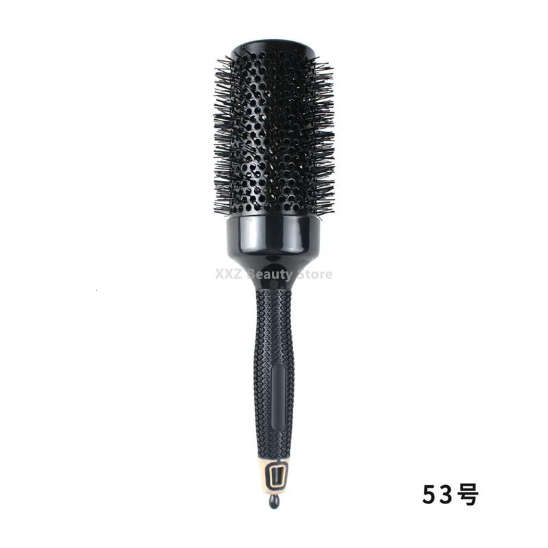 6pcs/set Black Boar Bristles Round Hair Comb Professional Hairdressing Hair Brush Static Barber Salon Styling Tools 250106