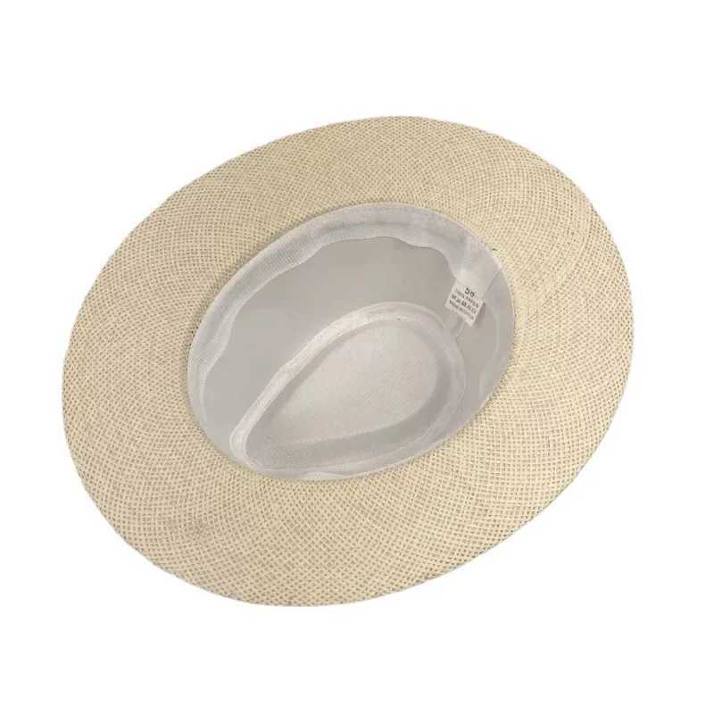 57-62cm unisex mens straw hat summer casual Panama jazz hat womens beach sun hat outdoor UV protection wide Brim Fe hat X250109