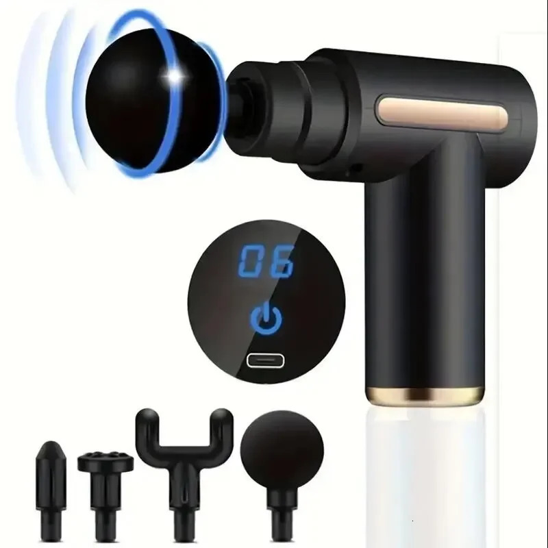 Portable Fascia Gun Vibration Massage For Body Neck Back Deep Muscle Relaxation Fitness Slimming One Head 250108