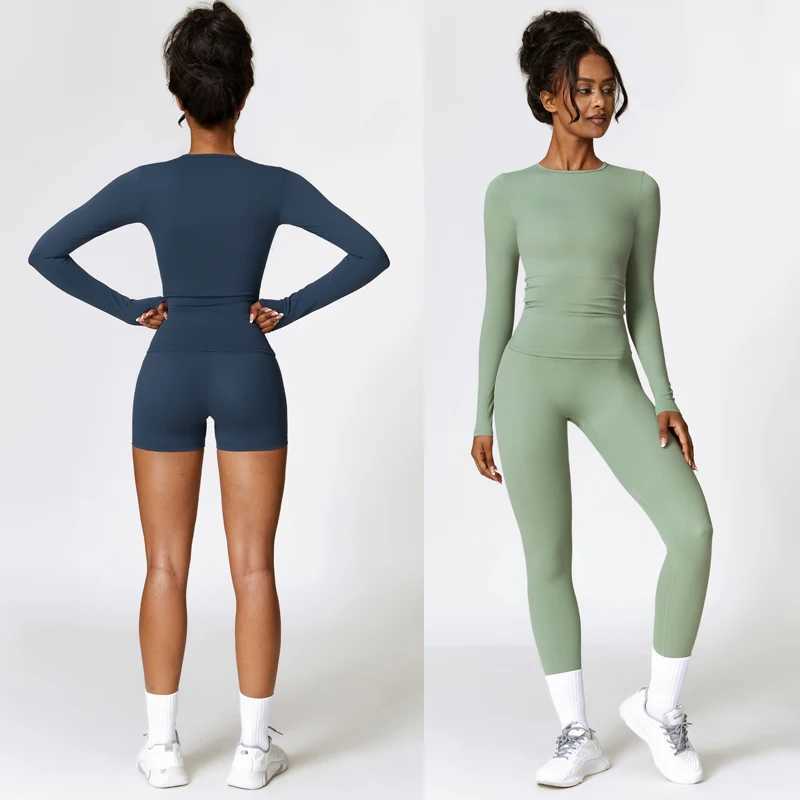Quick Dry Sport Yoga Set 2pcs Outfit Fitness Gym Suit Workout Clothes For Women High Waist Sportswear Women Suit Tracksuit SetXJ250322
