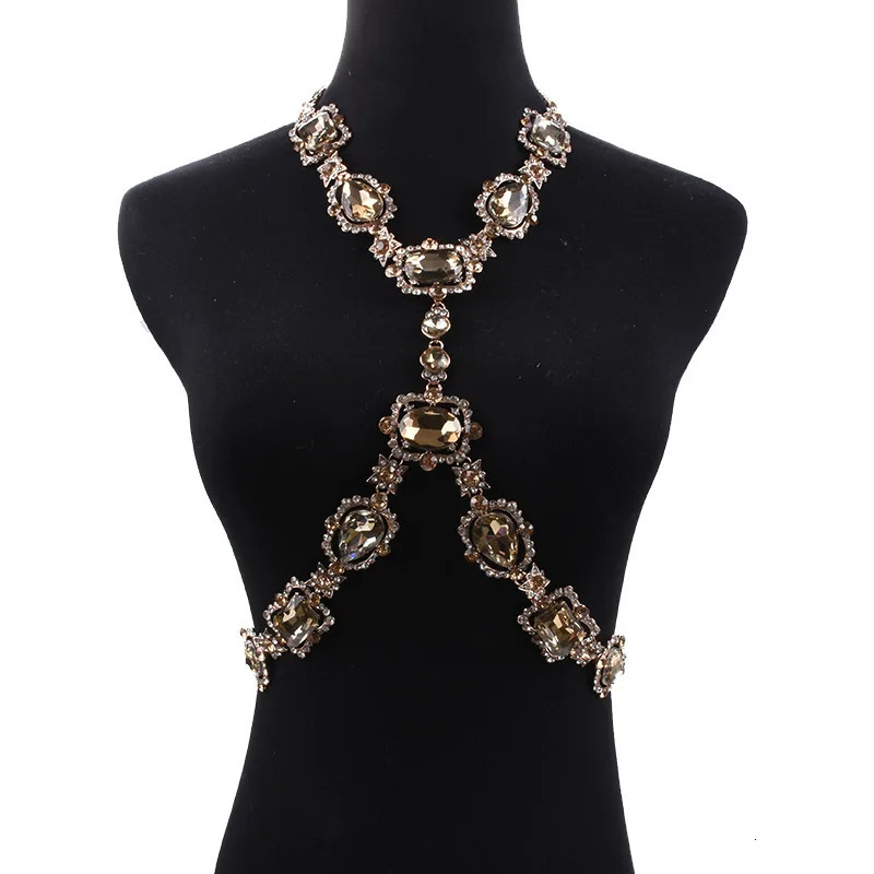 Sexy Bodychain Jewelry Accessory Ruby Red Crystal Rhinestone Bra Harness Corset Necklace Waist Body Chain for Women Men 250107