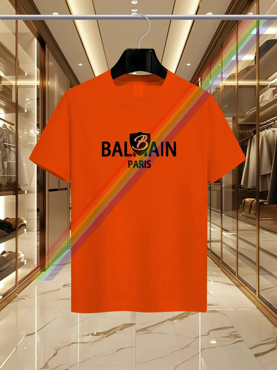 Mens y summer fashion BALM letter print Tshirt Pure cotton crewneck casual trend Highend Y2K high quality 250106