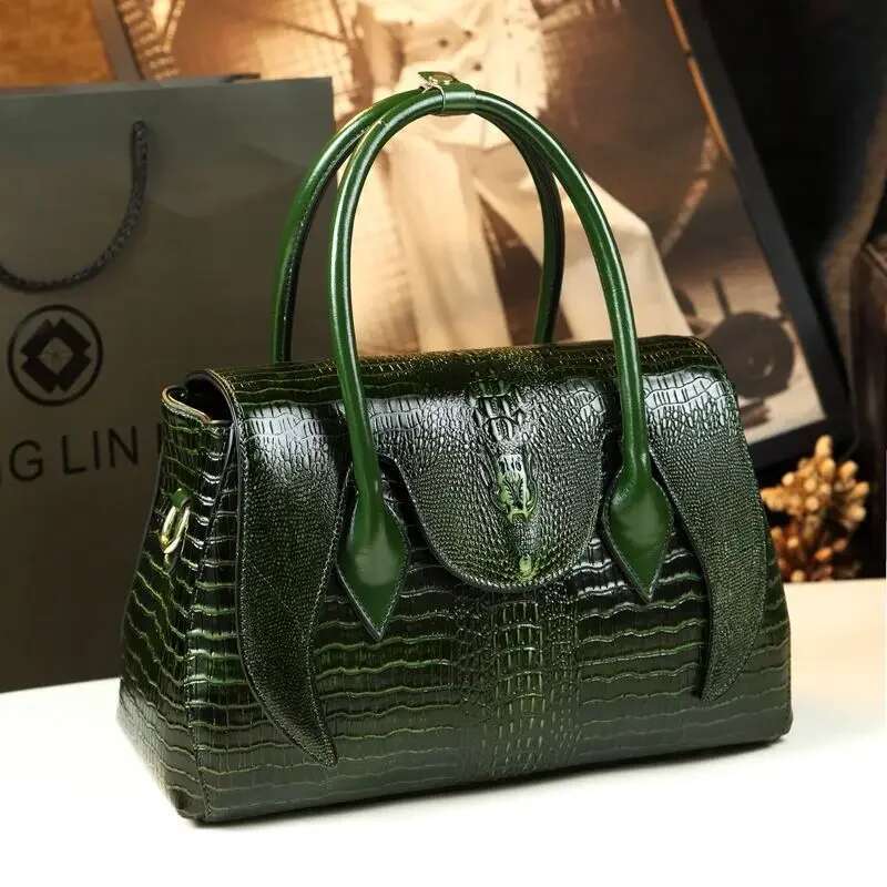 2024 New Fashion Alligator Women Handbags European Designer Pu Leather Shoulder Bags Female Girl Brand Crossbody Bag