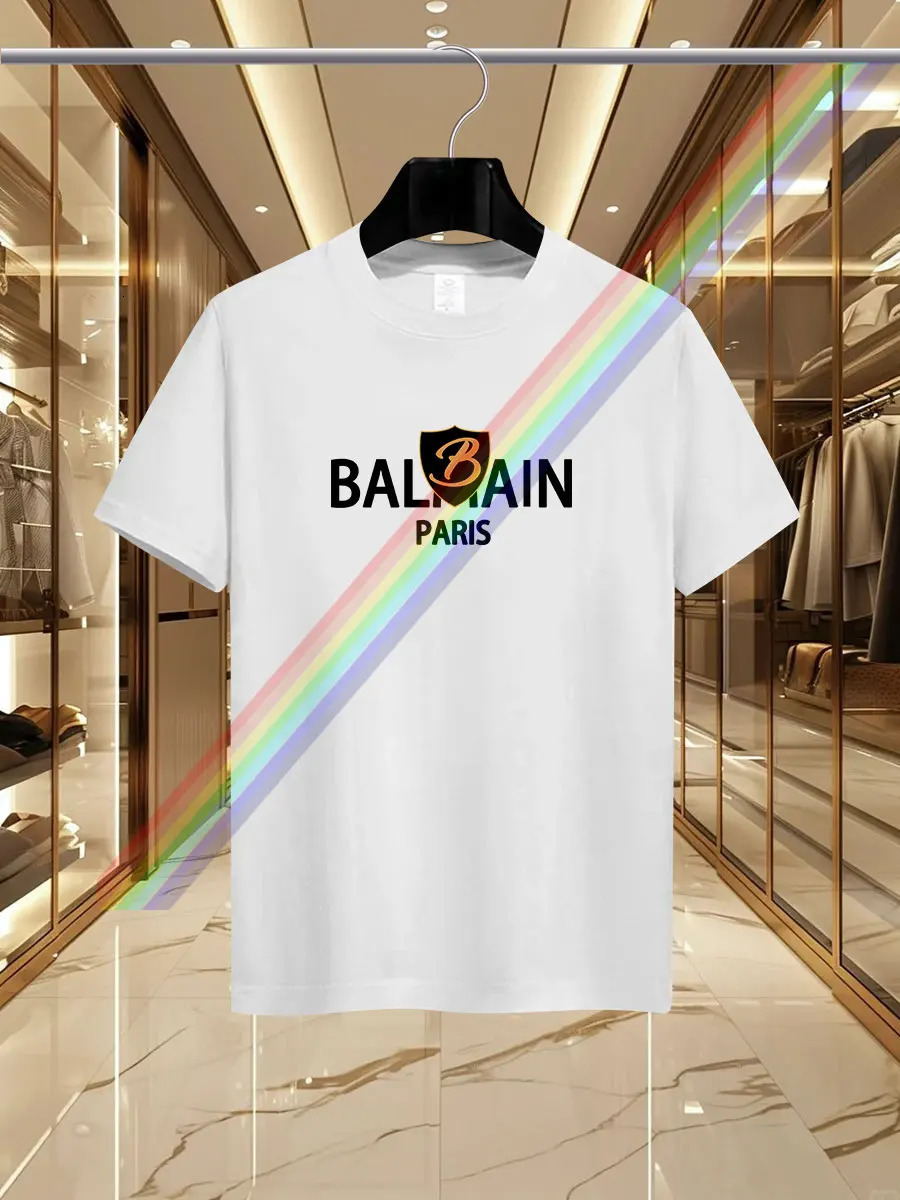 Mens y summer fashion BALM letter print Tshirt Pure cotton crewneck casual trend Highend Y2K high quality 250106