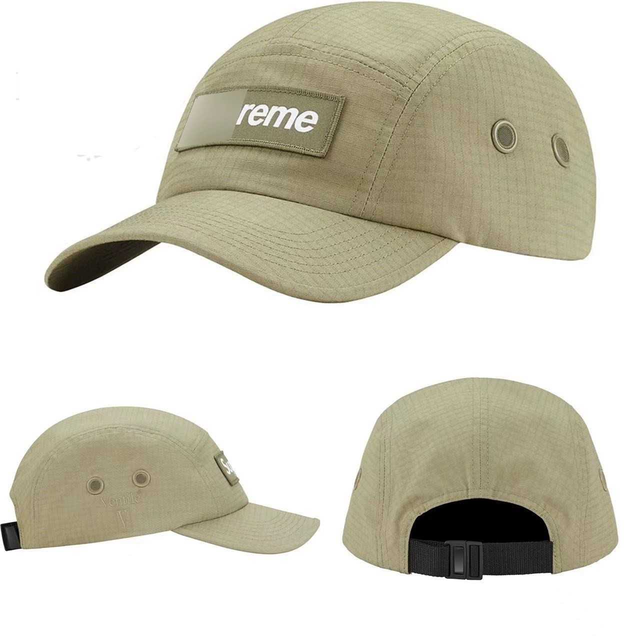 Ball Caps WASHED INO TWILL CAMP CAP leopard print baseball cap with tannin leather buckle denim casual hat trend