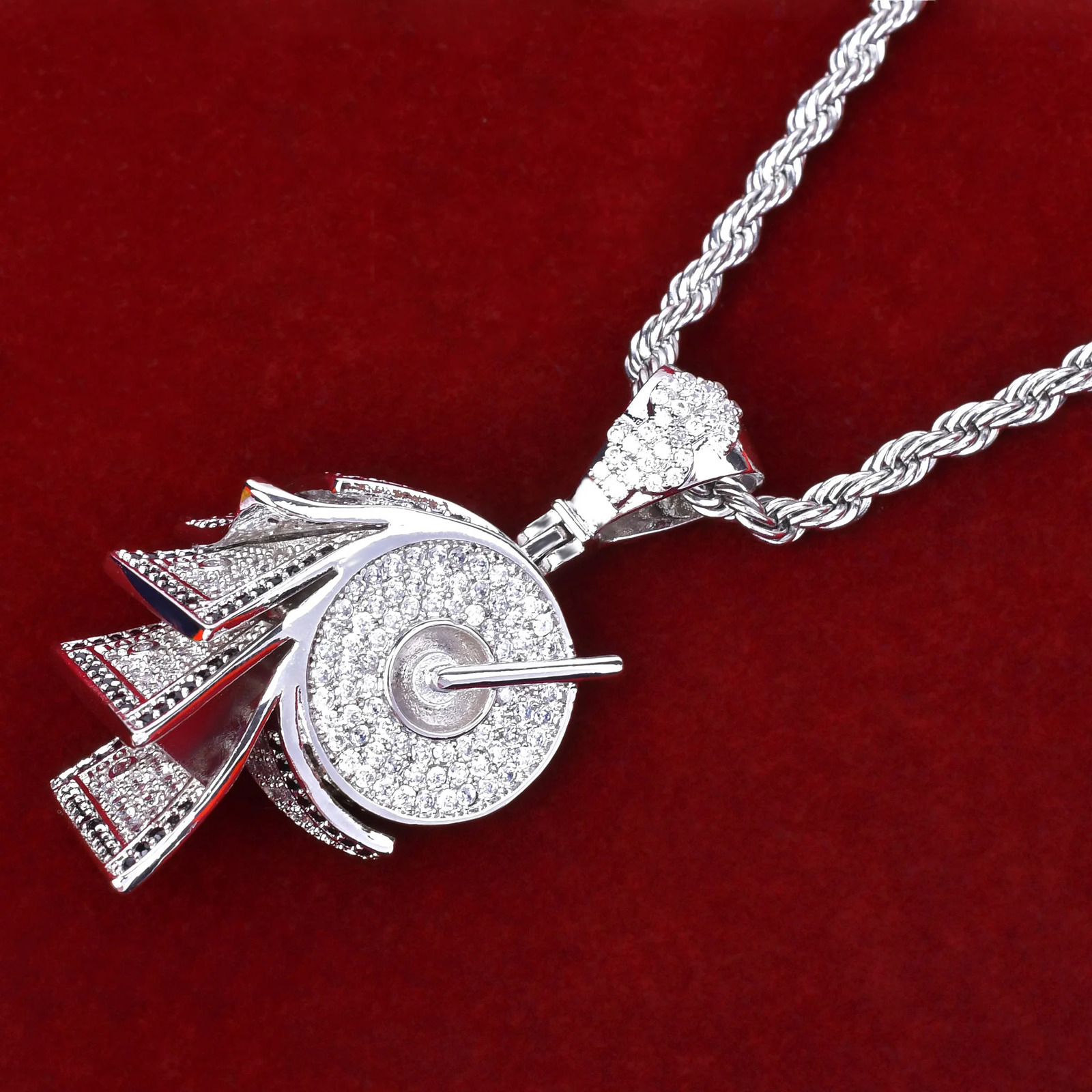 Roll Dollar Cash Shape Gold Color Necklace Hip Rock Street Jewelry 250109