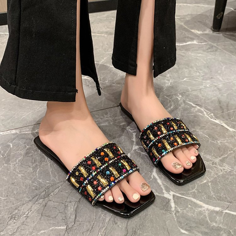 Women Slippers Flat Bottom Comfort New Fashion Plus hot Size Outdoor Indoor Wear Triple Black White Free shipping