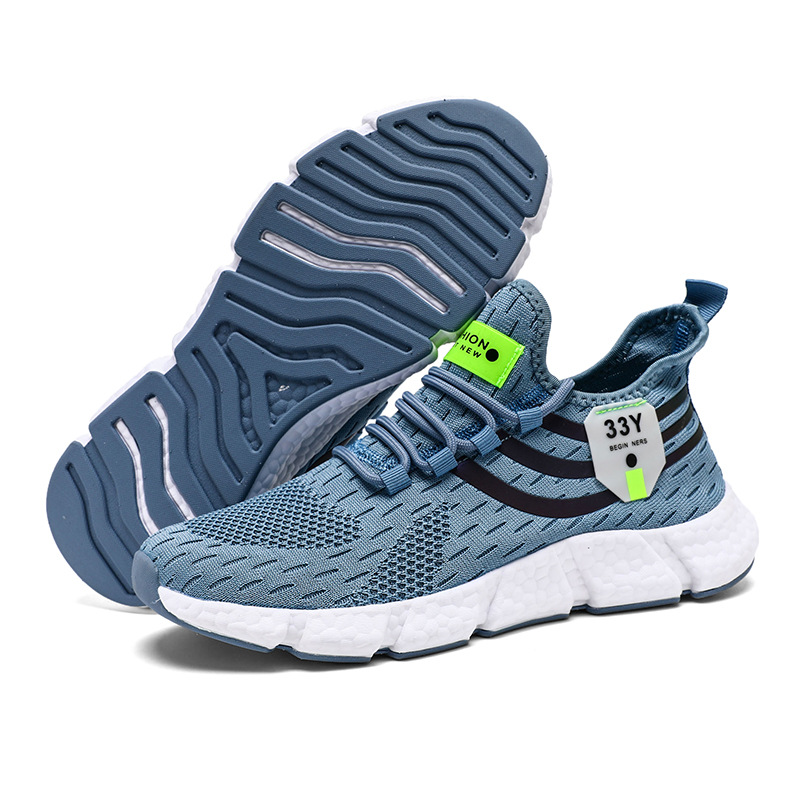 Couples Fashion sneakers Men's and women's breathable flying woven sneakers Summer popcorn running shoes cold sticky Sneaker 36-46