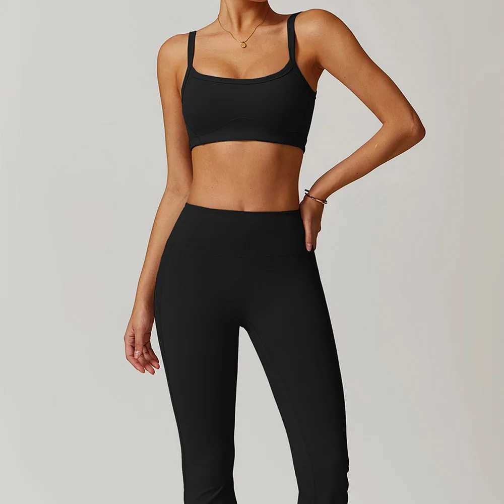 Flared Bra suit 2PCS Seamless Yoga Set Gym Clothes Sportswear Women Fitness Tracksuits Sports Bra Gym Legging Sports Suits 8900XJ250109