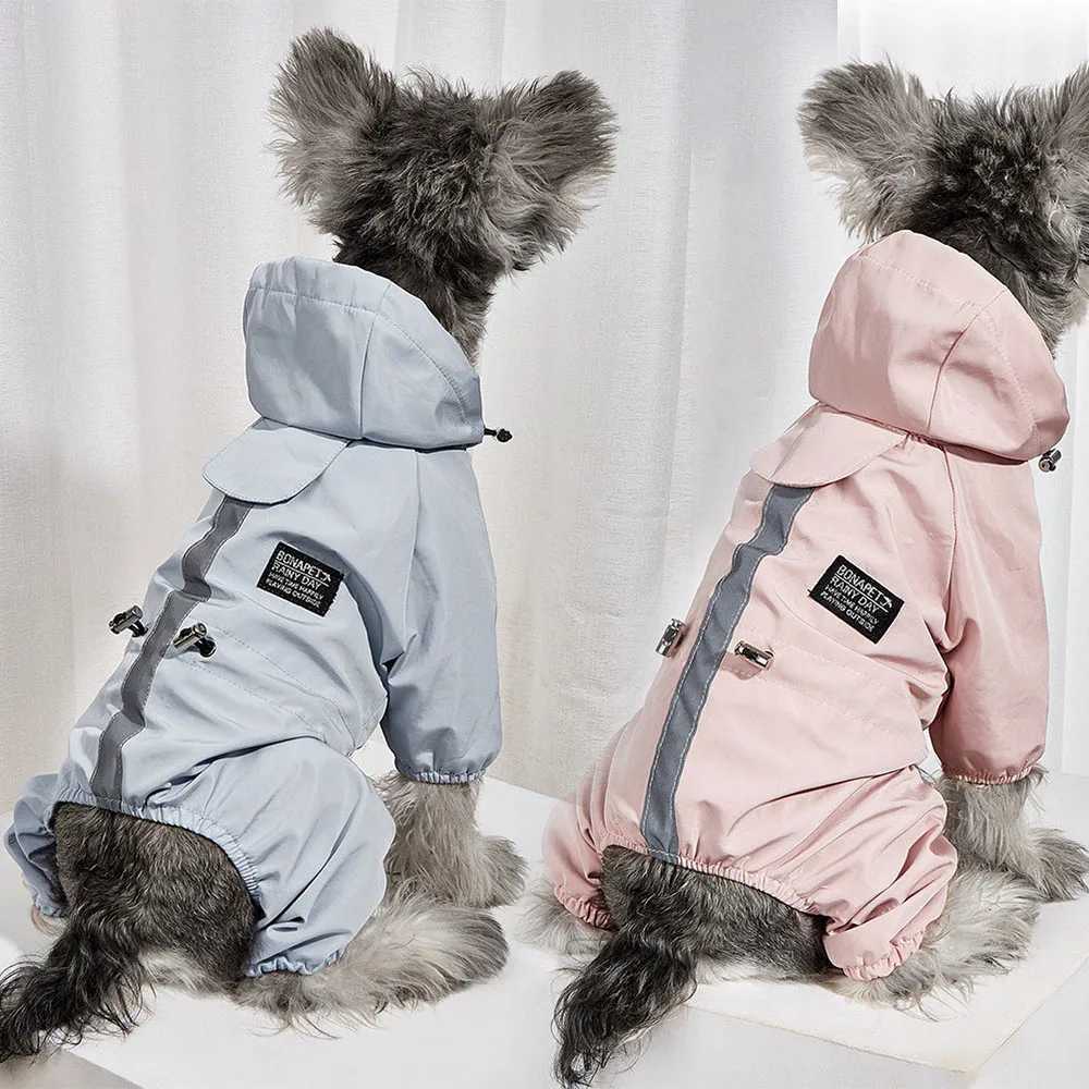 Dog Raincoat Waterproof Dog Rain Jacket with Reflective Strap and Leash Hole Rainy Day Pet Clothes Windproof Puppy Cat Rain CoatXJ250109