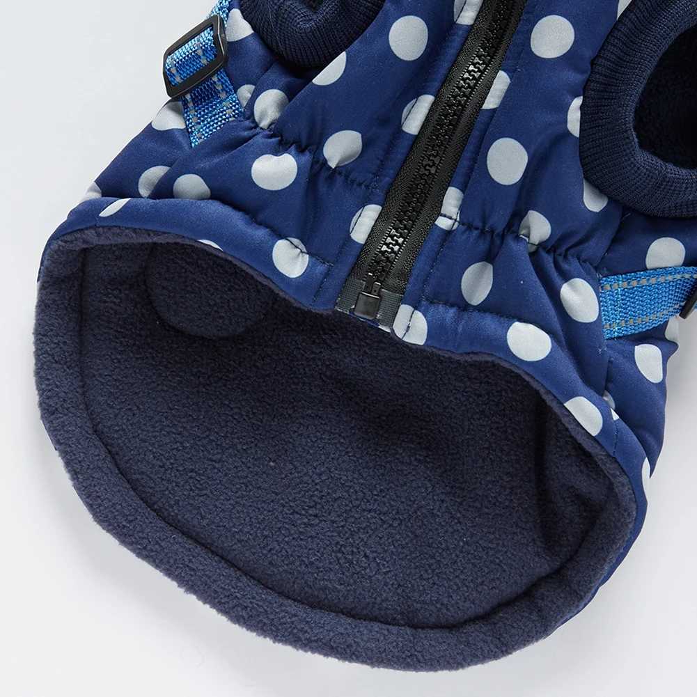 Pet Dog Jacket With Harness Winter Dog Clothes For Small Medium Dogs Warm Hooded Pet Coat Chihuahua Clothing Puppy CostumesXJ250109