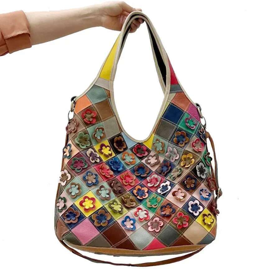 Fashion Multicolour Real Cow Leather Handbags Women Wers Crossbody Bag High Quality Girl Shoulder Bags Female Tote