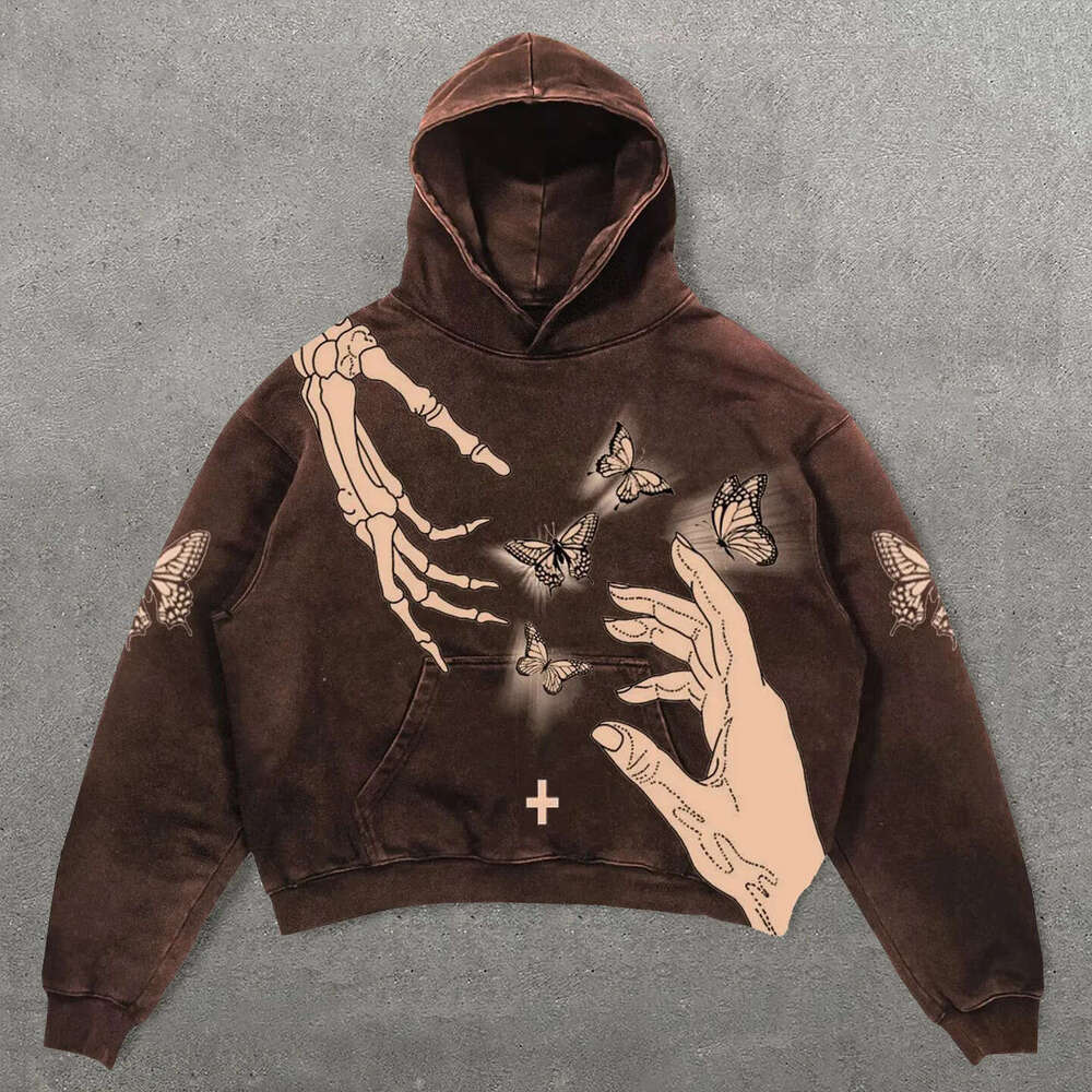 New Men's and Women's Skeleton Lazy Style 3D Printed Hooded Long Sleeve Hoodie on the Internet