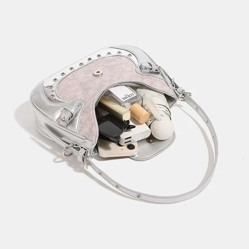 Millennium Spicy Girl Motorcycle Female Crowd Design Underarm Single Shoulder Handheld Crossbody Bag