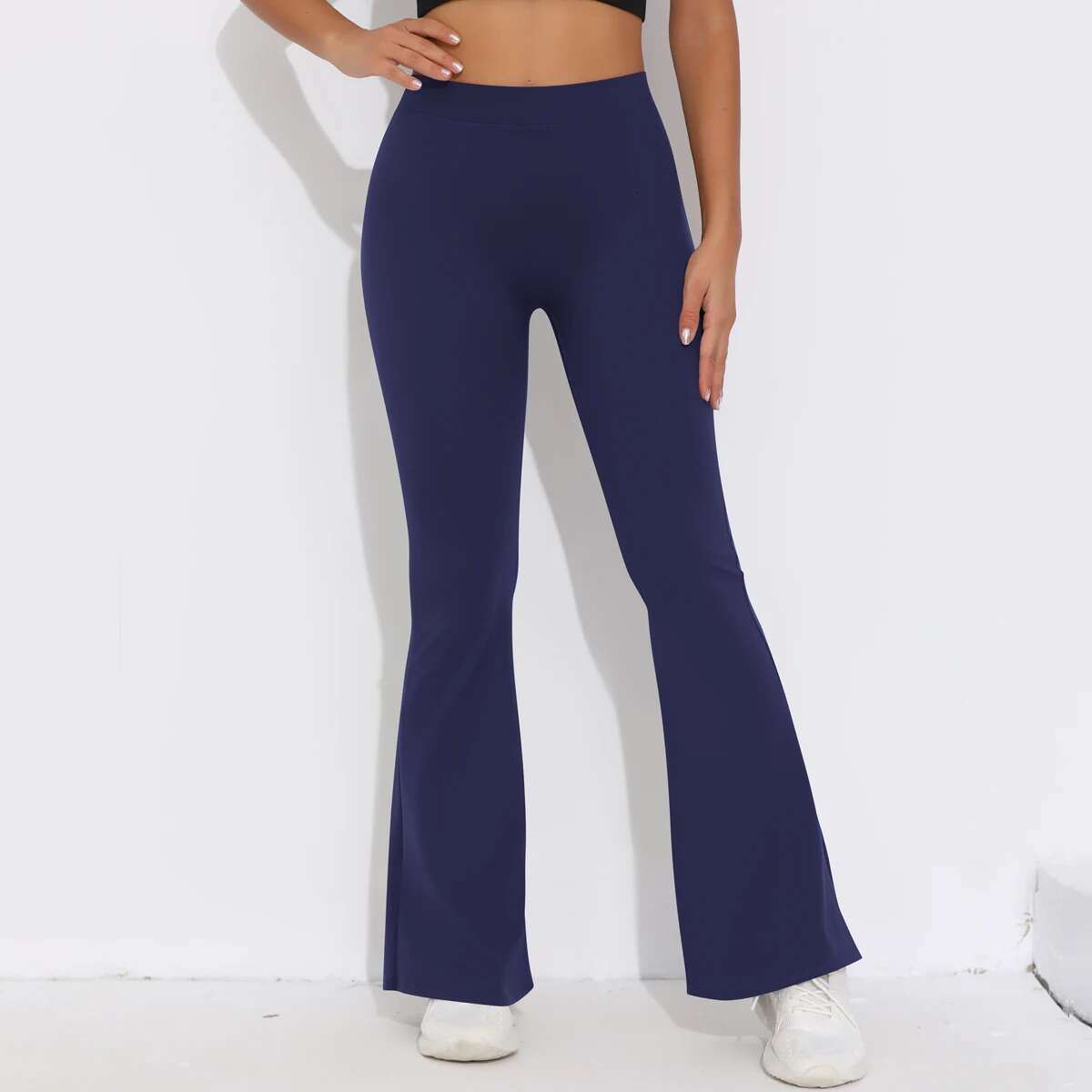 High Quick Dry Leggings Women V Waist Peach Buttocks Hip Lifting Yoga Flared Pants Fiess Wide Leg Sweatpants
