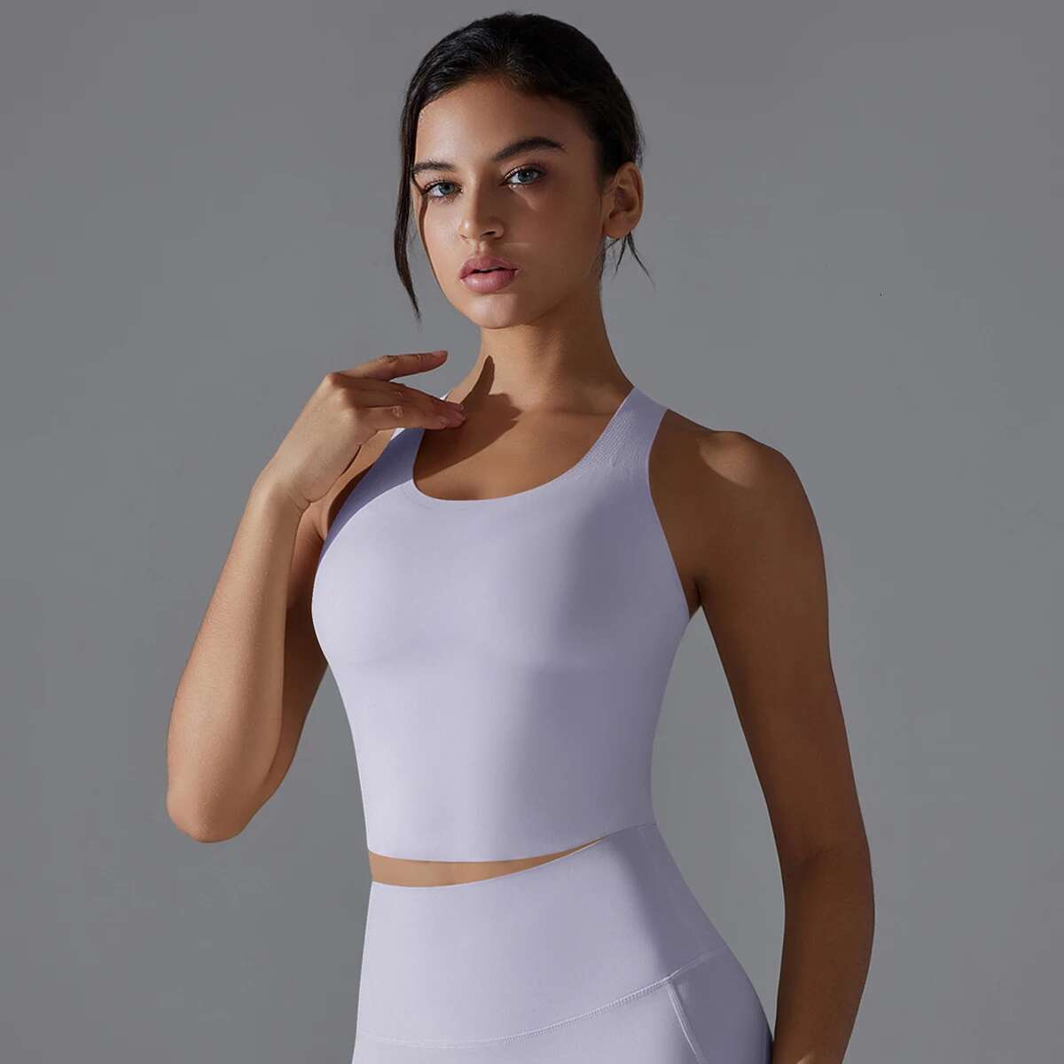 Yoga Gym Seamless High Impact Bra Women Fiess Crop Top Shockproof Sports Bras Shock-Absorbing Cross Shoulder Straps