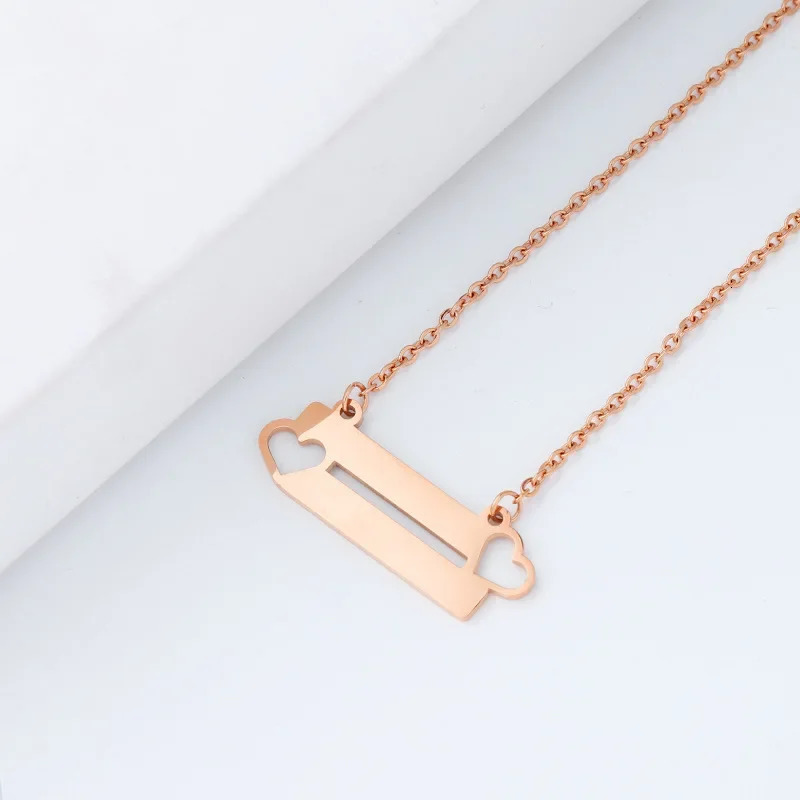 10PcsLot Korea Fashion 304 Stainless Steel Hollow Heart Pendant Necklace For Women Girls 250109