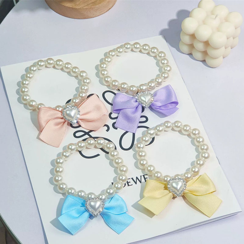 Cat Collar Decoration Pet Cute Exquisite Neck Kitten Adjustable Summer Cat Necklace High Simulation Pearls Pet Supplies