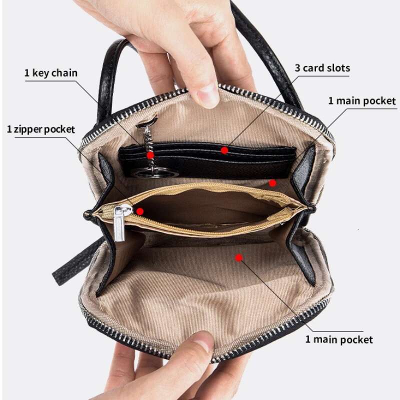 Genuine Leather One Shoulder Women Crossbody Bag Designer Small Handbag Lipstick Key Phone Pouch Holder For Female